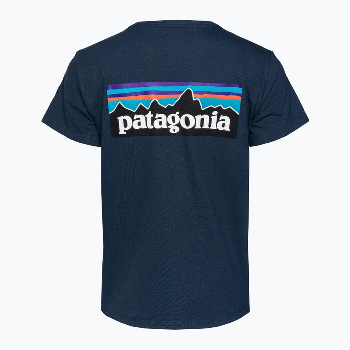 Dámské trekingové tričko Patagonia P-6 Logo Responsibili-Tee tidepool blue 4