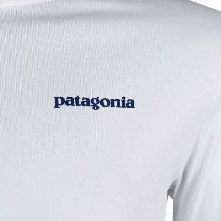 Pánské tričko Patagonia Cap Cool Daily Graphic-Waters LS boardshort logo/bílý trekkingový dlouhý rukáv 5