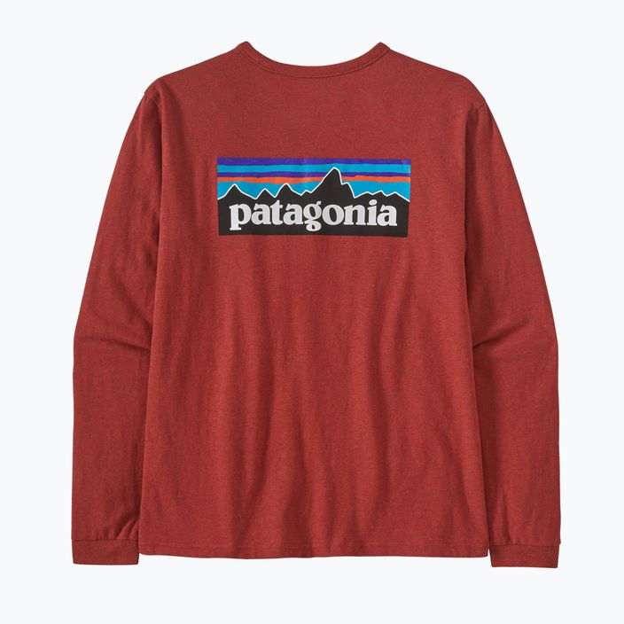 Dámské trekingové tričko Patagonia P-6 Logo Responsibili-Tee LS burl red 6