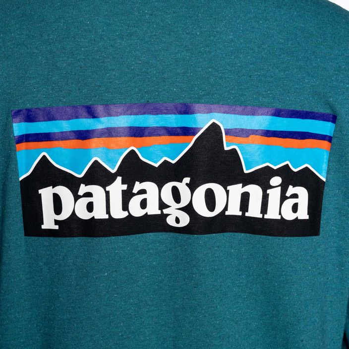 Dámské trekové tričko longsleeve Patagonia P-6 Logo Responsibili-Tee belay blue 6