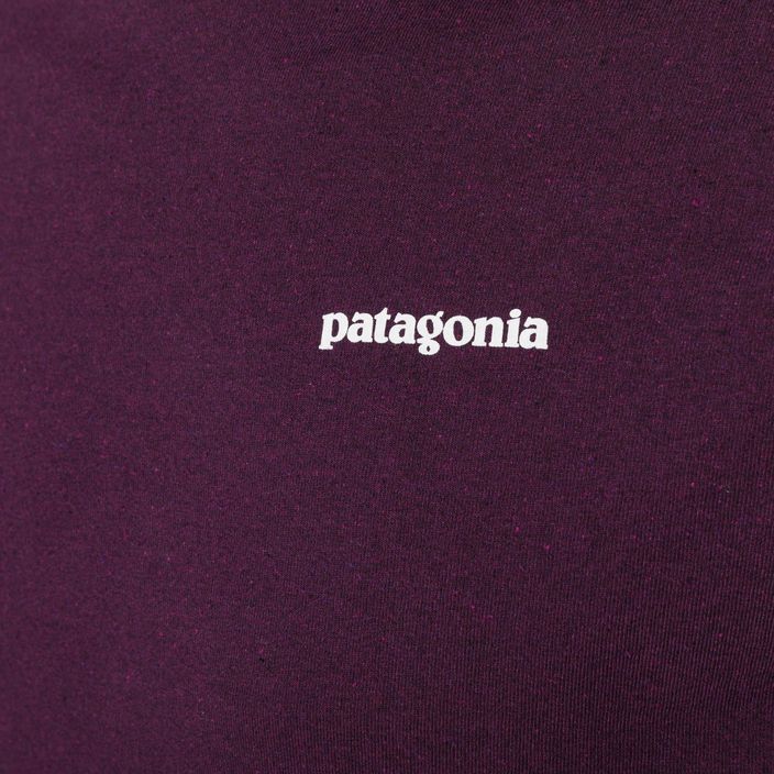 Pánské trekové tričko longsleeve Patagonia P-6 Logo Responsibili night plum 5