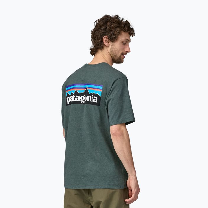 Pánské trekové tričko Patagonia P-6 Logo Responsibili-Tee nouveau green 2