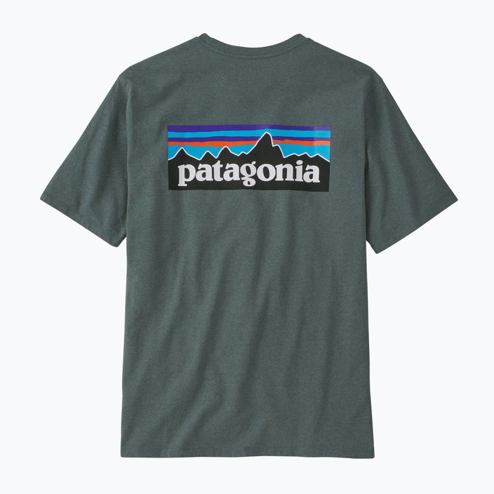 Pánské trekové tričko Patagonia P-6 Logo Responsibili-Tee nouveau green 4