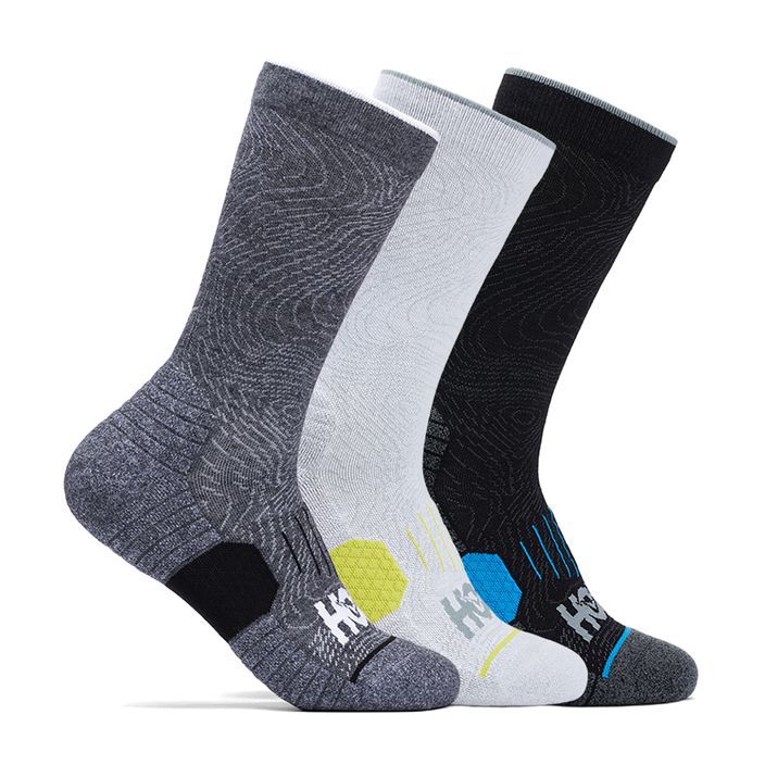 Ponožky HOKA Crew Run Sock 3 pary white/black/grey 2