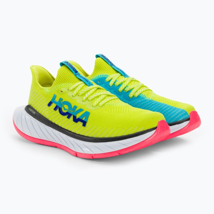 Dámské běžecké boty HOKA Carbon X 3 evening primrose/scuba blue 4