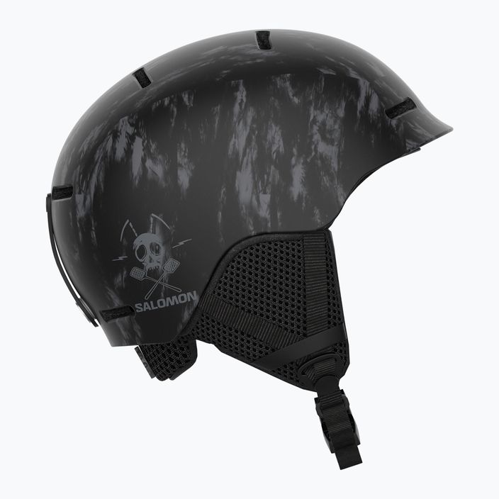 Dětská lyžařská helma Salomon Player Combo + brýle XV Jr black&tie/black silver 7