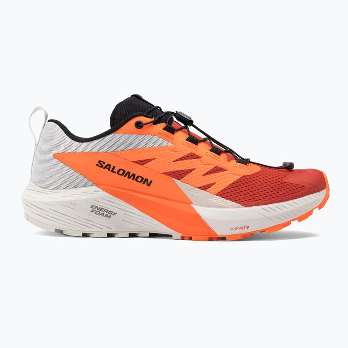 Pánské běžecké boty  Salomon Sense Ride 5 lunar rock/shocking orange/fiery red 2