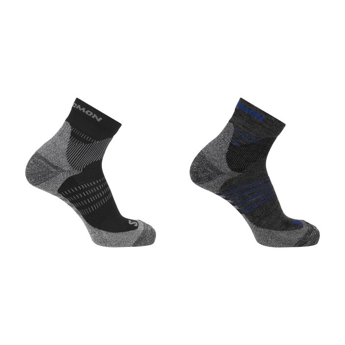 Salomon X Ultra Access Quarter trekové ponožky 2 páry antracit/černá 2