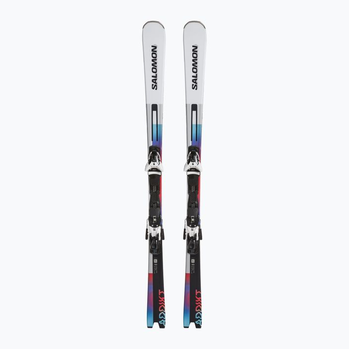 Sjezdové lyže Salomon Addikt + Z12 GW white/black/pastel neon blue