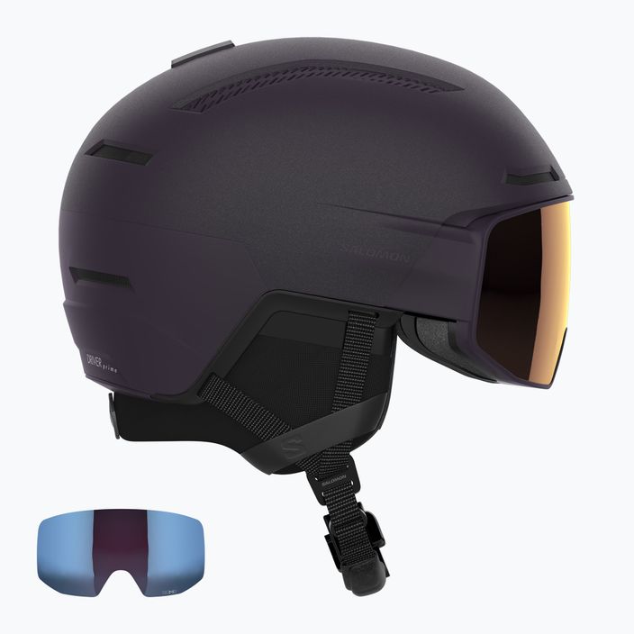 Lyžařská helma Salomon Driver Prime Sigma Plus S2/S3 night shade/silver pink/sky blue 8
