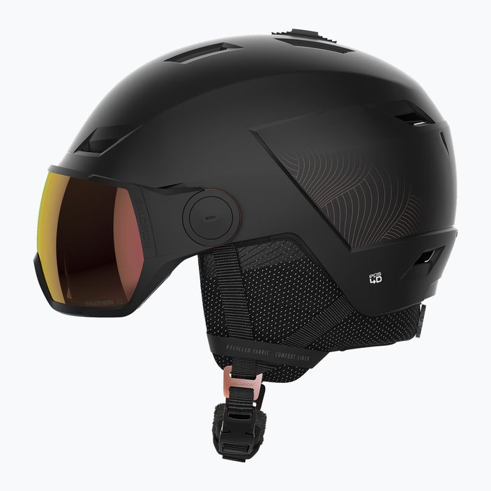 Lyžařská helma Salomon Icon LT Visor S2 black/pink/gold 8