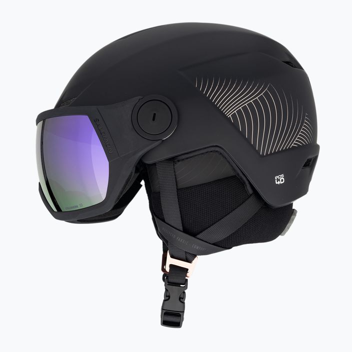Lyžařská helma Salomon Icon LT Visor S2 black/pink/gold 5