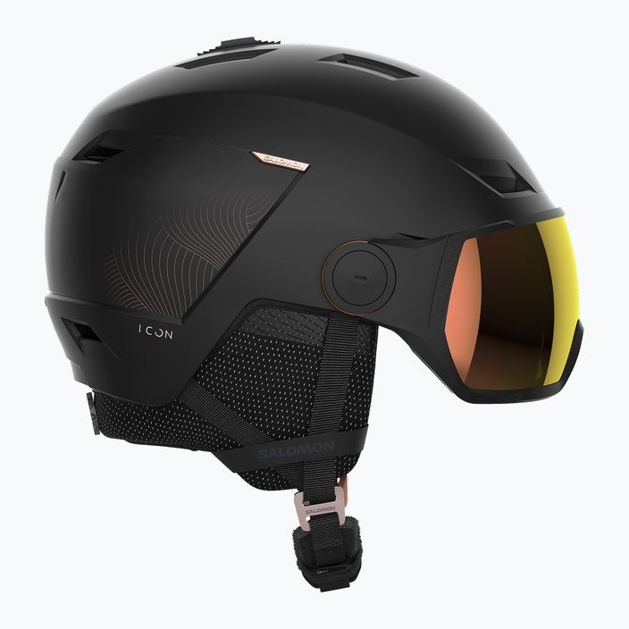 Lyžařská helma Salomon Icon LT Visor Photo S1-S3 black/pink/gold 2