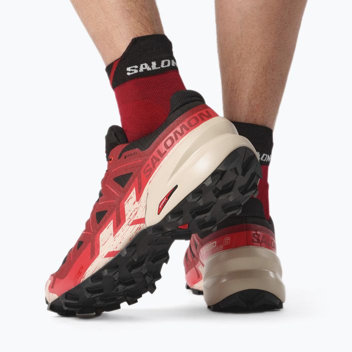 Salomon Speedcross 6 GTX pánské běžecké boty black/red dahlia/poppy red 3