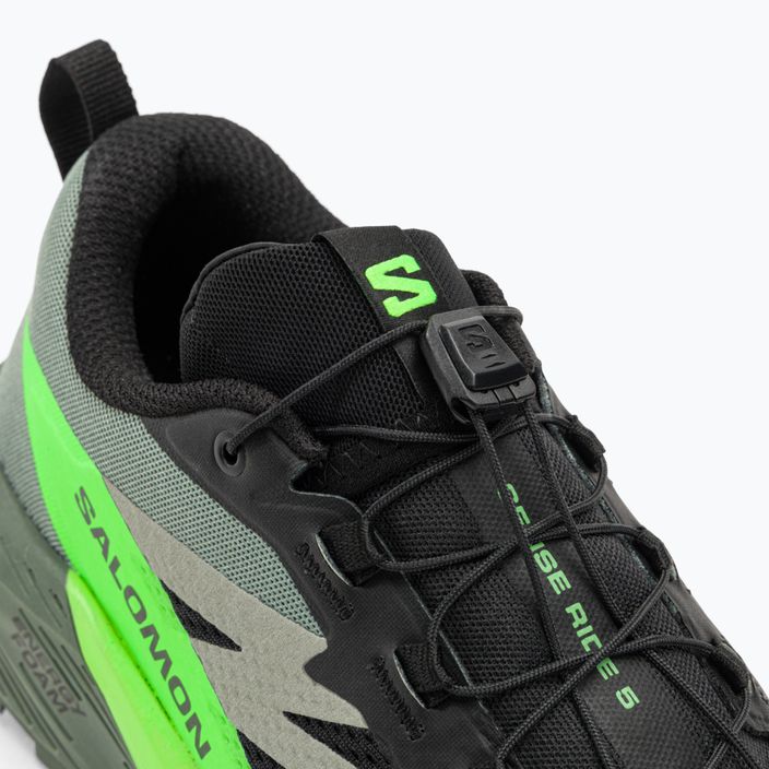 Pánská běžecká obuv Salomon Sense Ride 5 black/laurel wreath/green gecko 12