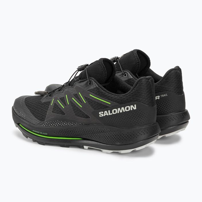 Pánské běžecké boty Salomon Pulsar Trail black/black/gecko green 3