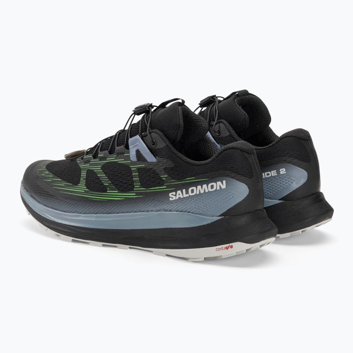 Pánská běžecká obuv Salomon Ultra Glide 2 black/flint stone/green gecko 3