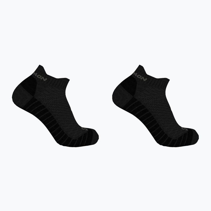 Běžecké ponožky Salomon Aero Ankle 2 pary black/pewter