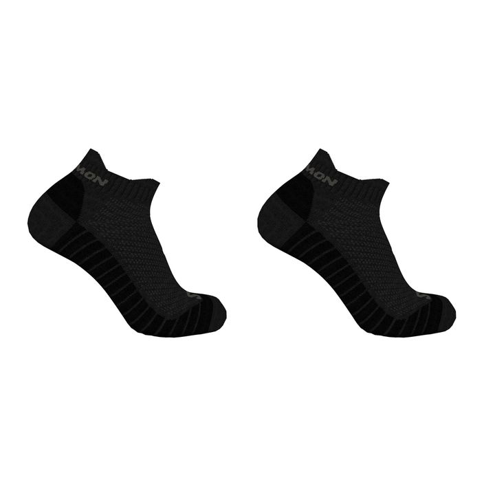 Běžecké ponožky Salomon Aero Ankle 2 pary black/pewter 2