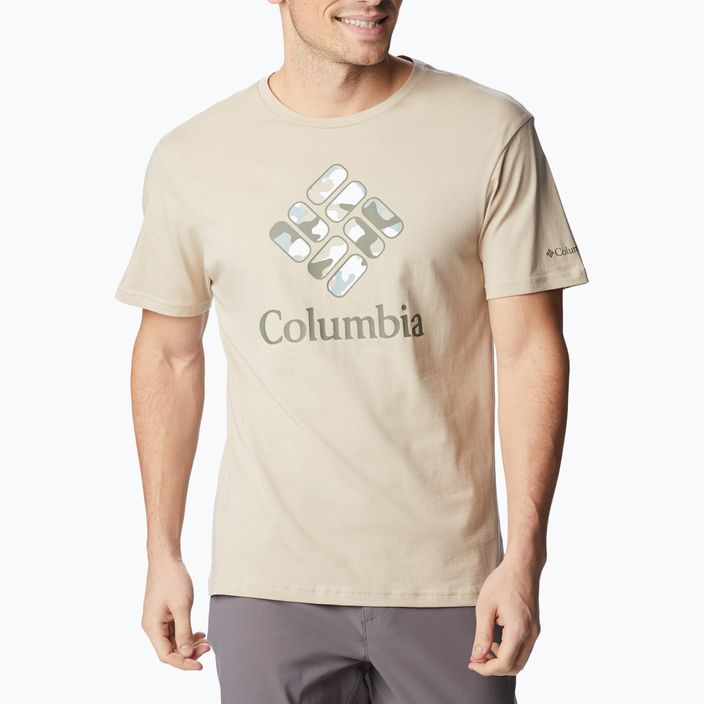 Pánské trekingové tričko  Columbia Rapid Ridge Graphic éžové 1888813273