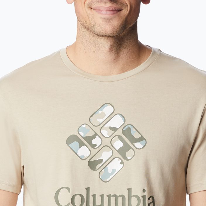 Pánské trekingové tričko  Columbia Rapid Ridge Graphic éžové 1888813273 3