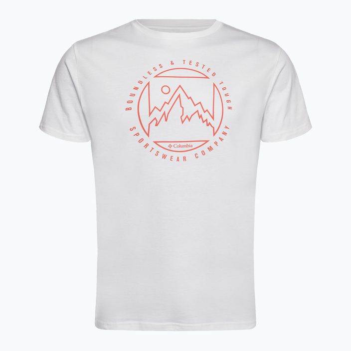 Pánské trekingové tričko  Columbia Rapid Ridge Graphic bílé 1888813111