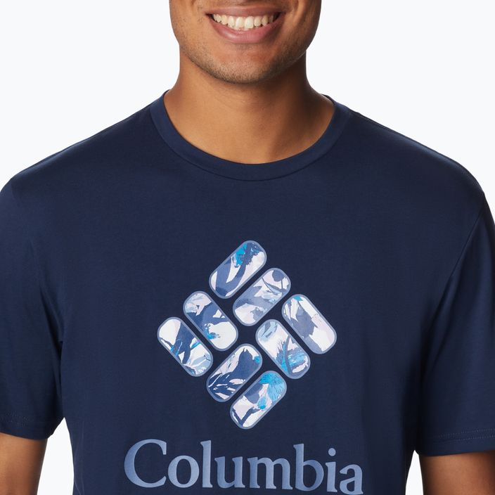 Pánské trekingové tričko  Columbia Rapid Ridge Graphic tmavě modré 1888813470 3