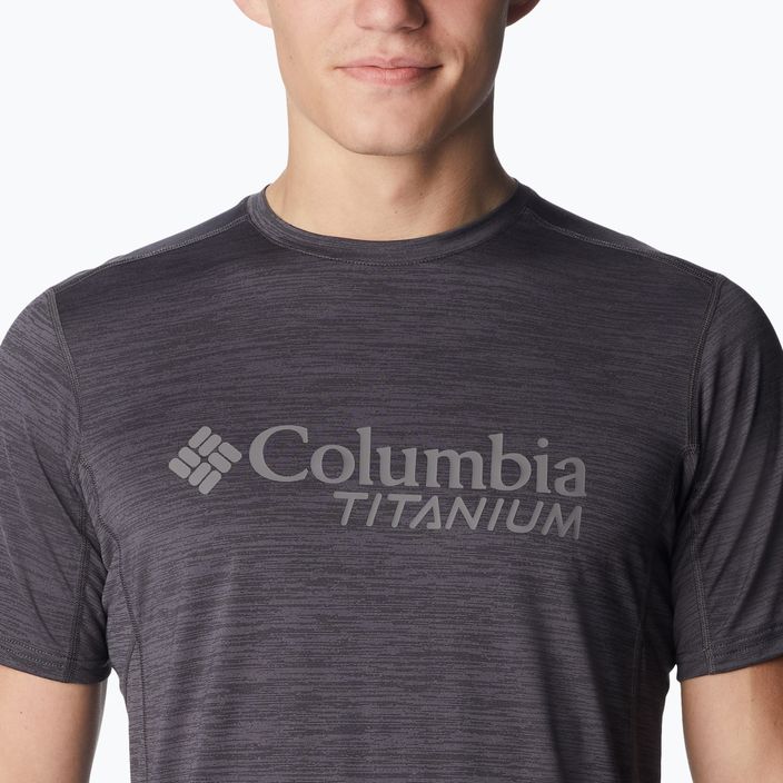 Pánské trekingové tričko  Columbia Titan Pass Graphic černé 1991471 4