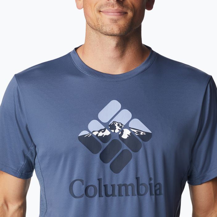 Pánské trekingové tričko  Columbia Zero Ice Cirro-Cool Graphic hnědé 1990463 4