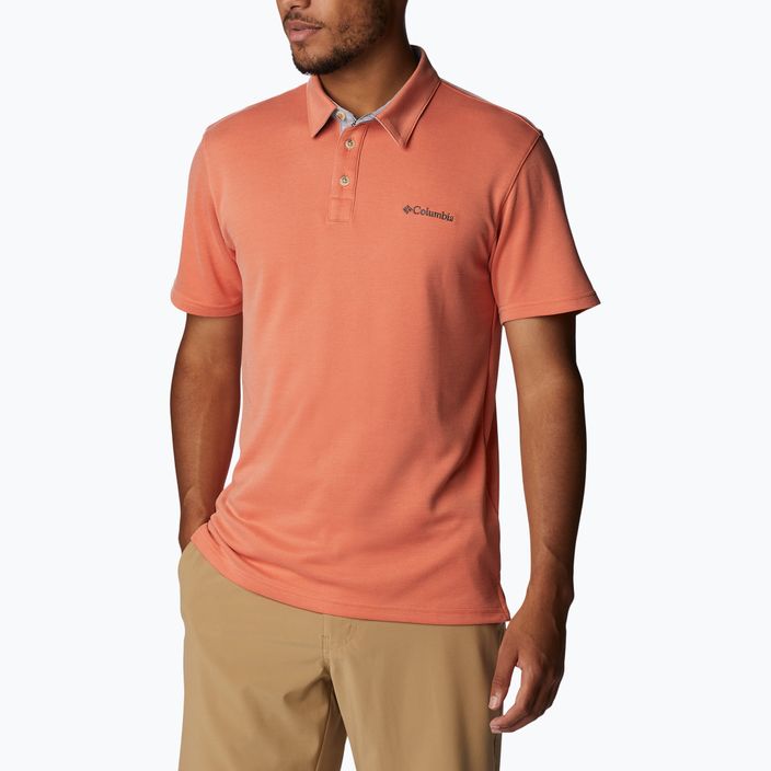 Pánské tričko s límečkem Columbia Nelson Point oranžové 1772721849 3