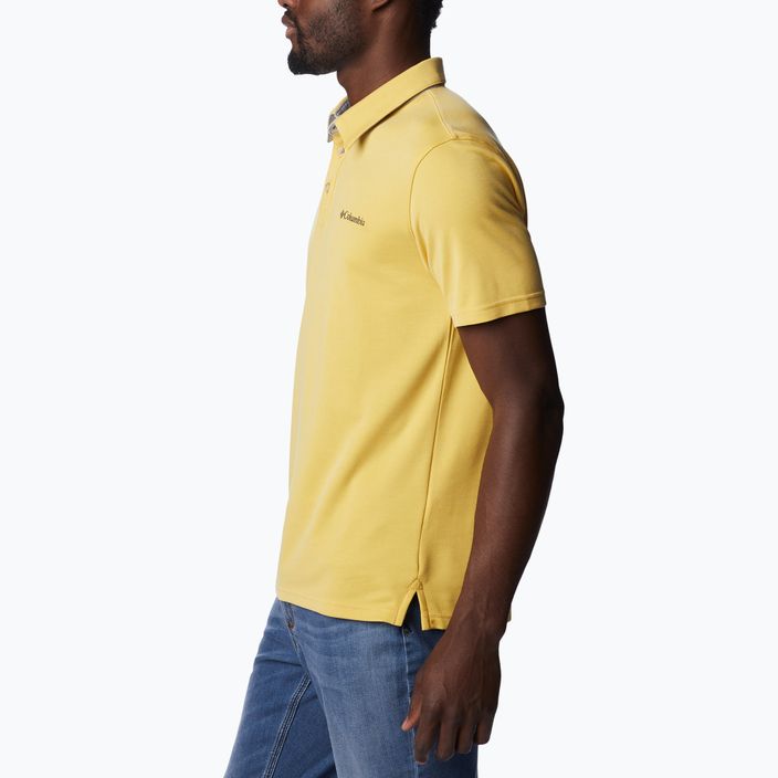Pánské tričko s límečkem Columbia Nelson Point žluté 1772721742 3