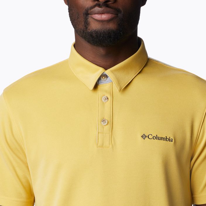 Pánské tričko s límečkem Columbia Nelson Point žluté 1772721742 4