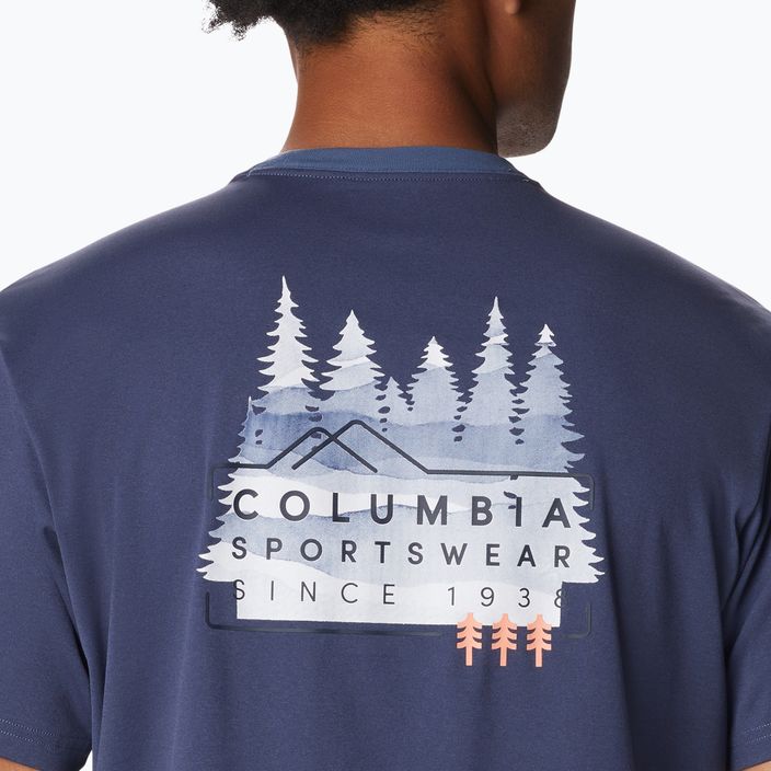 Pánské trekingové tričko  Columbia Legend Trail tmavě modré 2036533 5