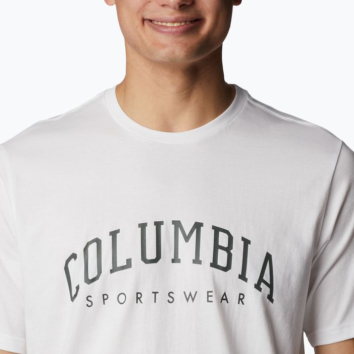 Pánské trekingové tričko  Columbia Rockaway River Graphic bílé 2022181 5