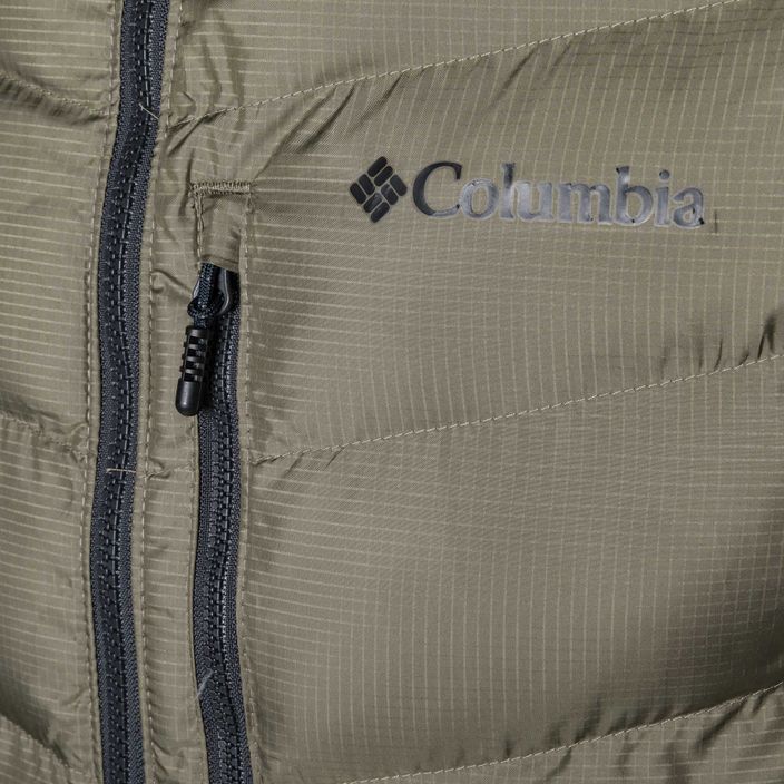 Columbia Labyrinth Loop Pánská péřová bunda s kapucí stone green/shark 10