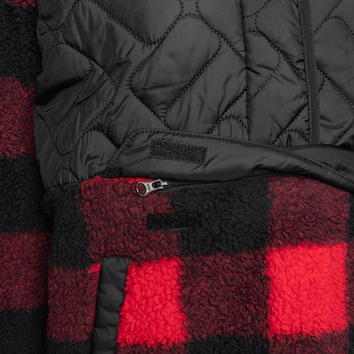 Dámská trekingová mikina Columbia Sweet View Fleece s kapucí black/red lily check print 10