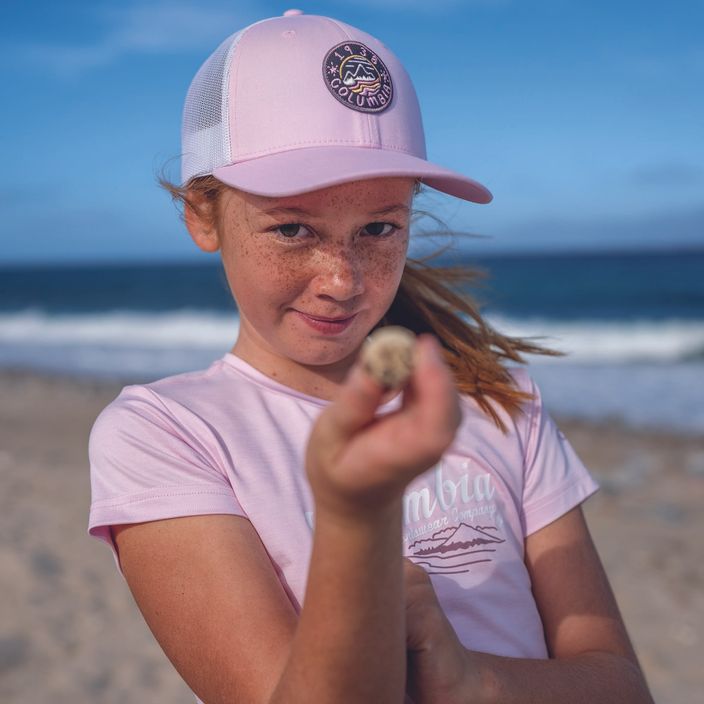 Columbia Youth Snap Back pink dawn/white/hot marker waves dětská baseballová čepice 4