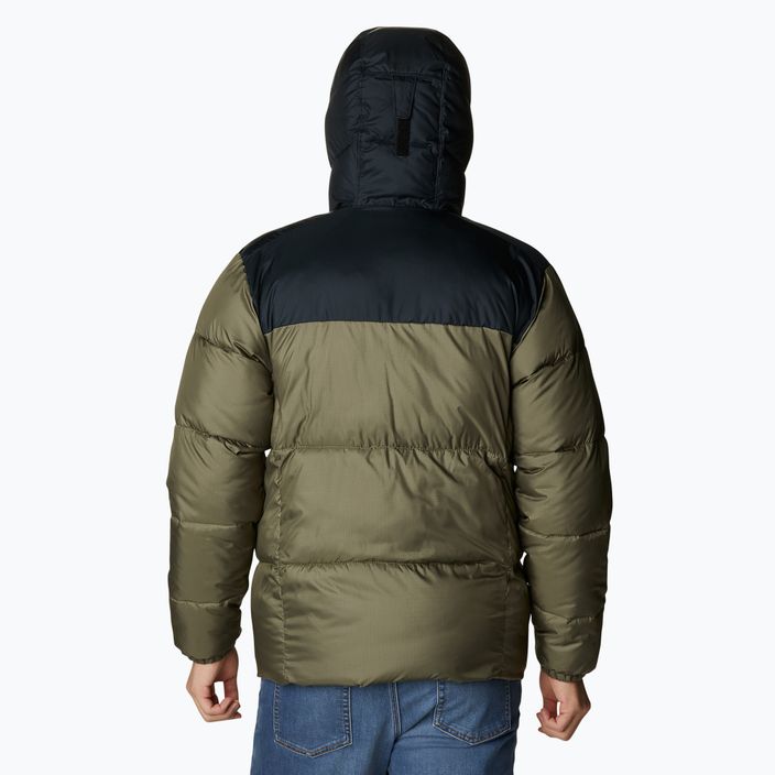 Pánská bunda  Columbia Puffect II Hooded stone green/ black 2