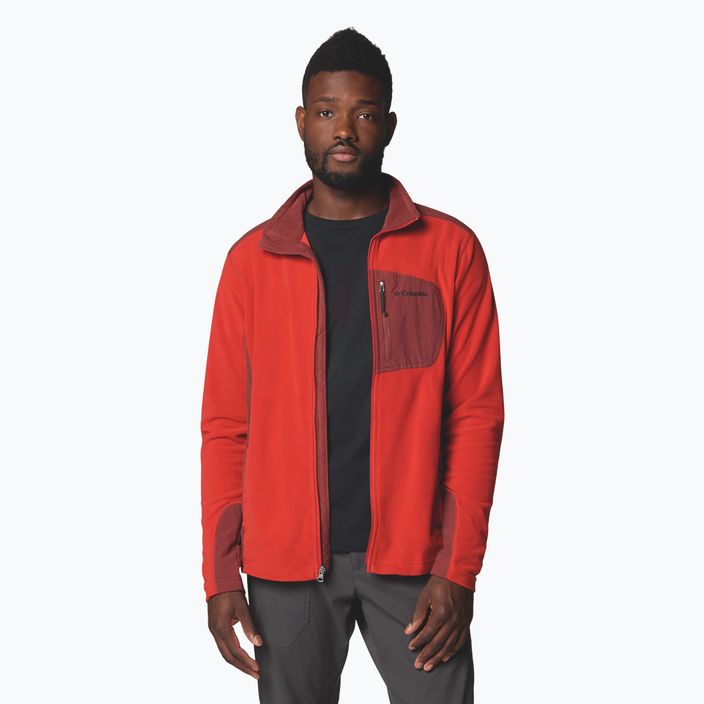 Pánská fleecová mikina Columbia Klamath Range Full Zip sail red / spice 4