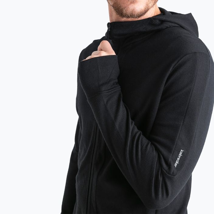 Pánská trekingová mikina  icebreaker Merino 260 Quantum IV Zip Hoodie black 4