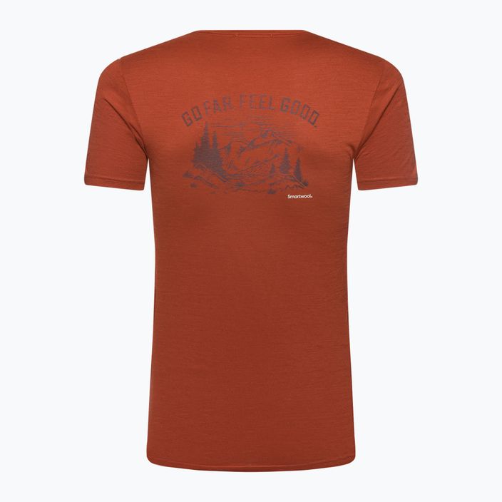 Pánské tričko Smartwool Wilderness Summit Graphic Tee hnědé trekingové tričko 16673 5