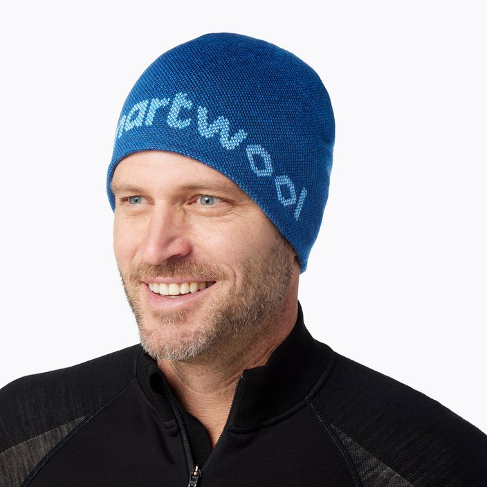 Zimní čepice Smartwool Lid Logo modrý 11441-J96 7