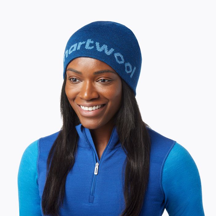 Zimní čepice Smartwool Lid Logo modrý 11441-J96 8