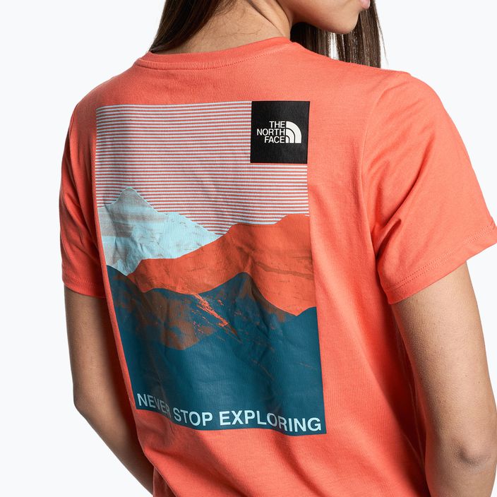 Dámské trekingové tričko The North Face Foundation Graphic orange NF0A55B2LV31 4