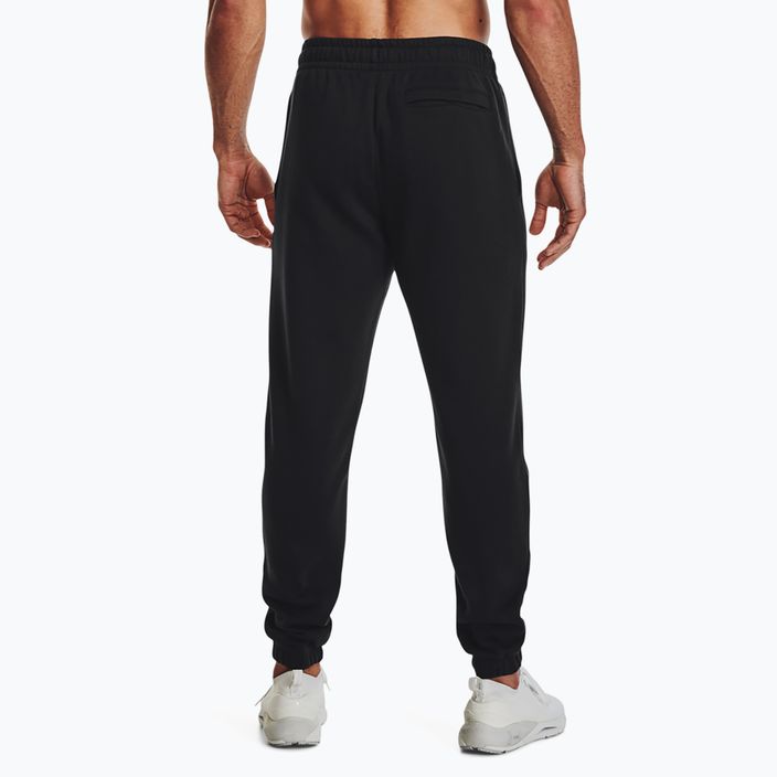 Pánské sportovní kalhoty  Under Armour Essential Fleece Joggers black/white 3