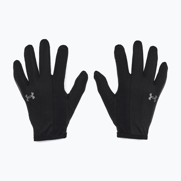 Pánské běžecké reflexní rukavice Under Armour Storm Run Liner black/black 6