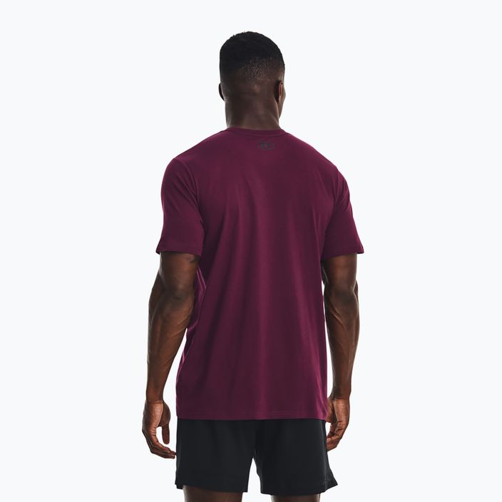 Pánské tričko Under Armour Sportstyle Left Chest purple stone/black 3