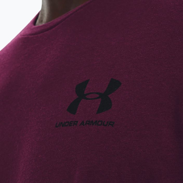 Pánské tričko Under Armour Sportstyle Left Chest purple stone/black 4