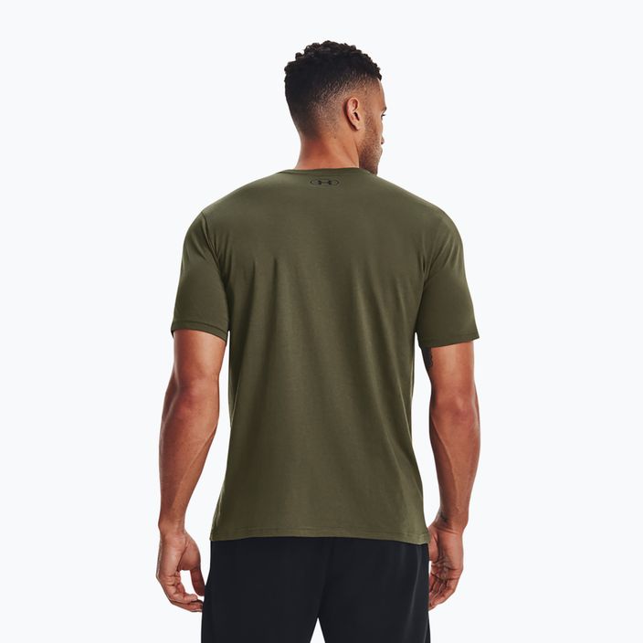 Pánské tričko Under Armour Sportstyle Left Chest marine green/black 3