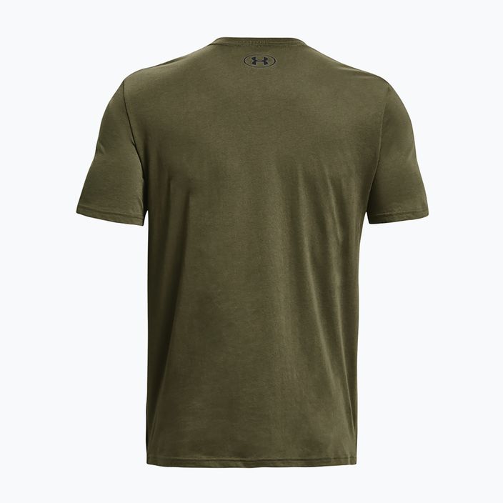 Pánské tričko Under Armour Sportstyle Left Chest marine green/black 5